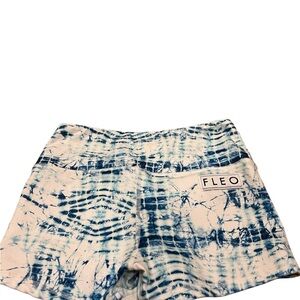 Fleo Indigo and Ivory Patterned Shorts